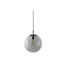 Matt Black and Clear Glass Pendant 40