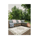 Matting Flexible Style Medallion Linen Rug