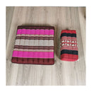 Meditation Cushion And Seating Block Set Pink And Red