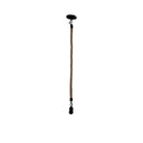 Medium Pendant Matt Black And Coir