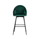 Set Of 2 Bar Stools Kitchen Stool Dining Chairs Velvet Barstool Mesial