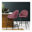 Set Of 2 Bar Stools Kitchen Stool Dining Chairs Velvet Barstool Mesial