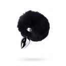 Metal Anal Plug Small W Silver Black Tail Small
