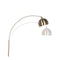 Metal Arc Floor Lamp Antique Brass With Marble Base