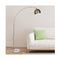 Metal Arc Floor Lamp Antique Brass With Marble Base
