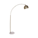 Metal Arc Floor Lamp Antique Brass With Marble Base