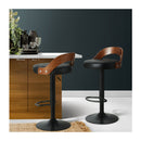 2 Bar Stools Kitchen Gas Lift Wooden Stool Metal Barstools Swivel