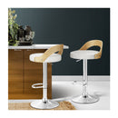 2 Bar Stools Kitchen Gas Lift Wooden Stool Metal Barstools Swivel