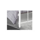 Metal Bed Frame Double Size Mattress Base Leo White