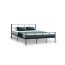 Metal Bed Frame Mattress Base Sol Black