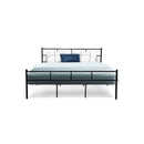 Metal Bed Frame Mattress Base Sol Black