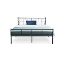 Metal Bed Frame Mattress Base Sol Black