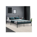 Metal Bed Frame Mattress Base Sol Black