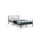 Metal Bed Frame Platform Foundation Mattress Base Black