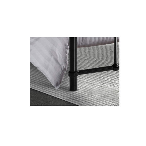 Metal Bed Frame Platform Foundation Mattress Leo Black
