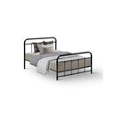 Metal Bed Frame Platform Foundation Mattress Base Leo Black