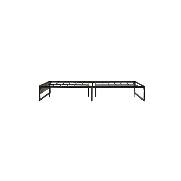 Metal Bed Mattress Base Platform Wooden Black Foundation