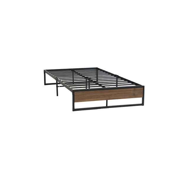 Metal Bed Mattress Base Platform Wooden Black Foundation