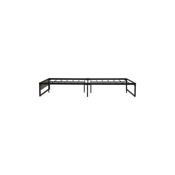 Metal Bed Mattress Base Platform Wooden Black Foundation