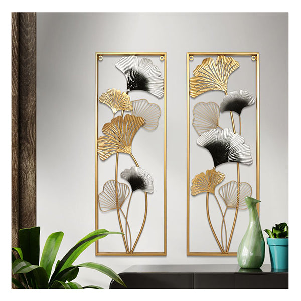 Metal Wall Art Hanging Leaf Tree Of Life Home Decor Pair