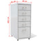 Metal Filing Cabinet with 5 Drawers - Grey