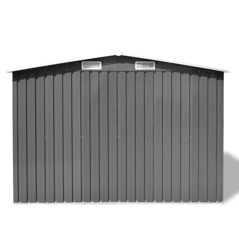 Metal Garden Storage Shed - Grey