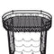 Metal Wine Rack/Table with Hooks for 9 Bottles