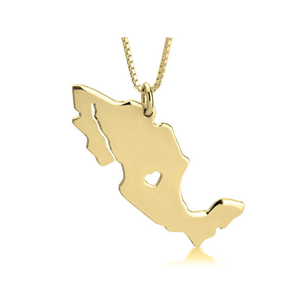 Mexico Map Necklace