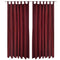Micro-Satin Curtains With Loops 140 x 225 Cm (2 Pcs) - Bordeaux