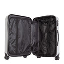3 Piece Luggage Set Travel Hard Case Silver