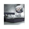 Milano Luxury Bed Frame Base Headboard Charcoal Single