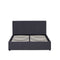 Milano Luxury Bed Frame Base Headboard Charcoal Single
