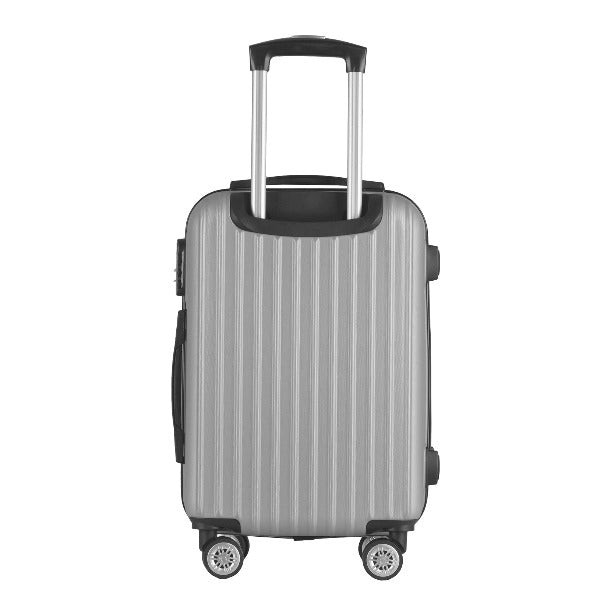 Milano Premium 3pc Luggage Suitcase Luxury Hard Case Silver