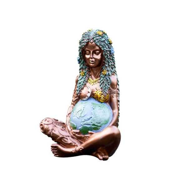 Millennial Gaia Mother Earth Goddess Art Statue Figurine