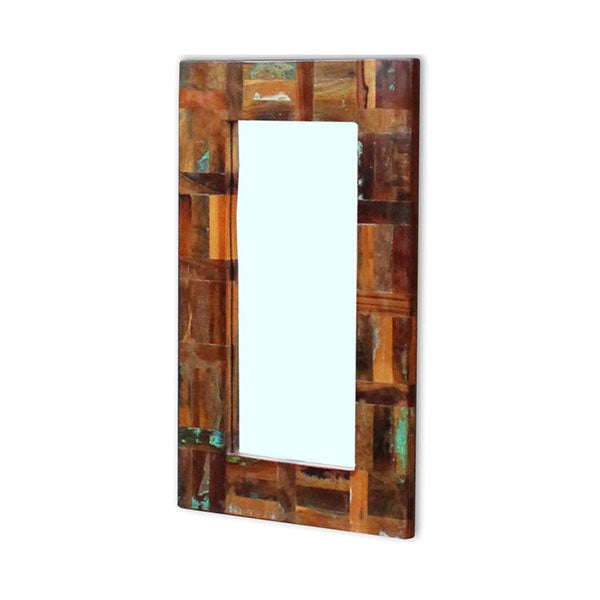 Mirror Solid Reclaimed Wood 80 X 50 Cm