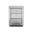 Mirrored Bedside Table Drawers Glass Presia