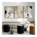 Modern Abstract Set Of 3 Black Frame Canvas Wall Art