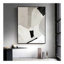 Modern Abstract Set Of 3 Black Frame Canvas Wall Art