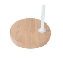 Modern Table Lamp Desk Light Timber Base Bedside Bedroom White
