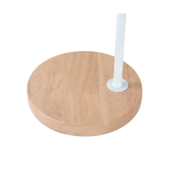Modern Table Lamp Desk Light Timber Base Bedside Bedroom White