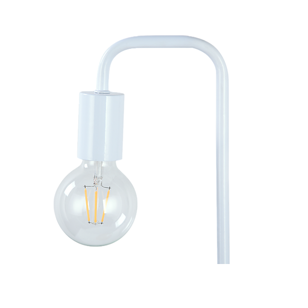 Modern Table Lamp Desk Light Timber Base Bedside Bedroom White