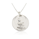 Mom Disc Necklace With Heart