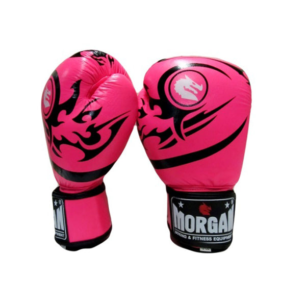 Morgan Elite Boxing And Muay Thai Leather Gloves 8Oz Pink