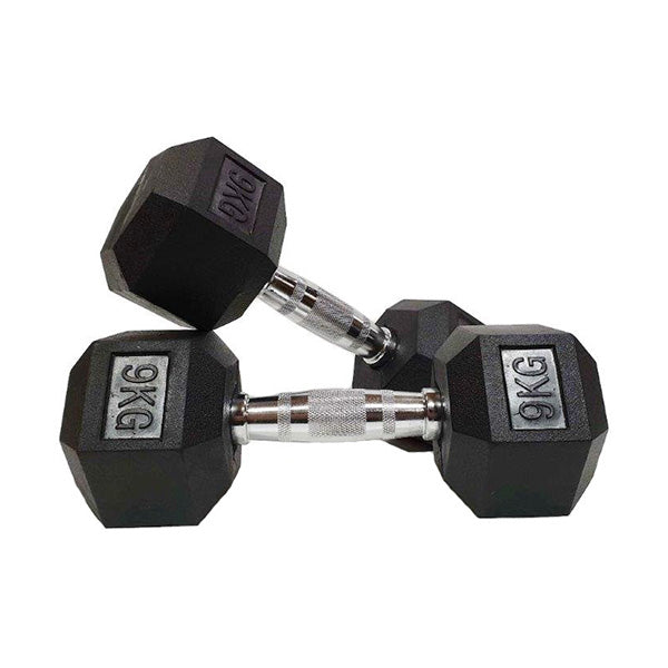 Morgan Rubber Hex Dumbbells Pair