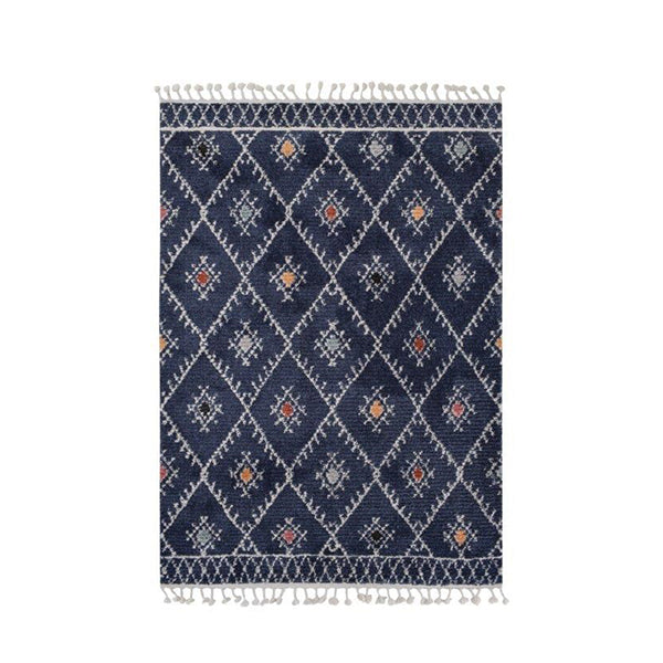 Moroccan Navy Shag Rug 200Cm X 270Cm