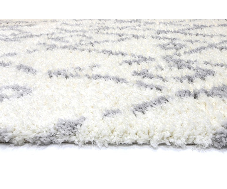 Moroccan Fes Cream Silver Rug