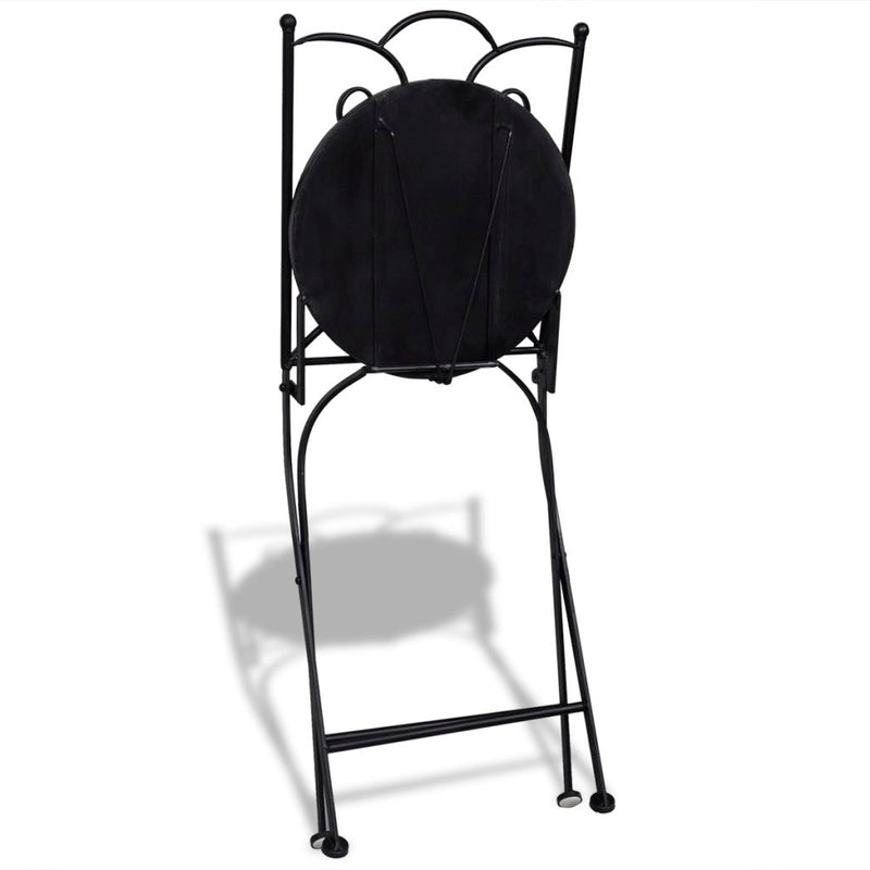 Mosaic Bistro Chair - Black / White (Set of 2)