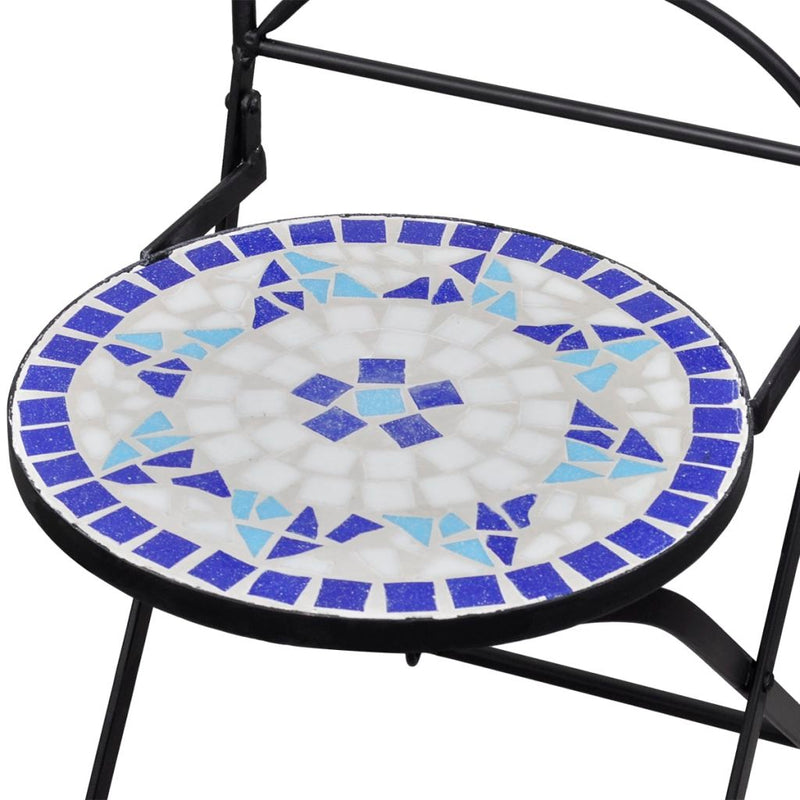 Mosaic Bistro Chair - Blue / White (Set of 2)