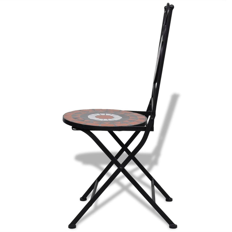 Mosaic Bistro Chair (Terracotta/White) Set of 2