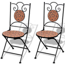 Mosaic Bistro Table with 2 Chairs - Terracotta